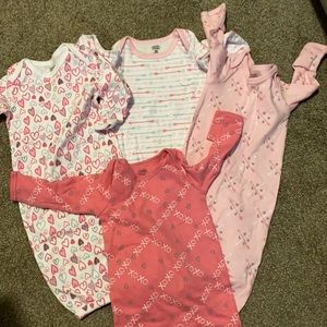 4 Luvable Friends Baby Cotton Gowns
